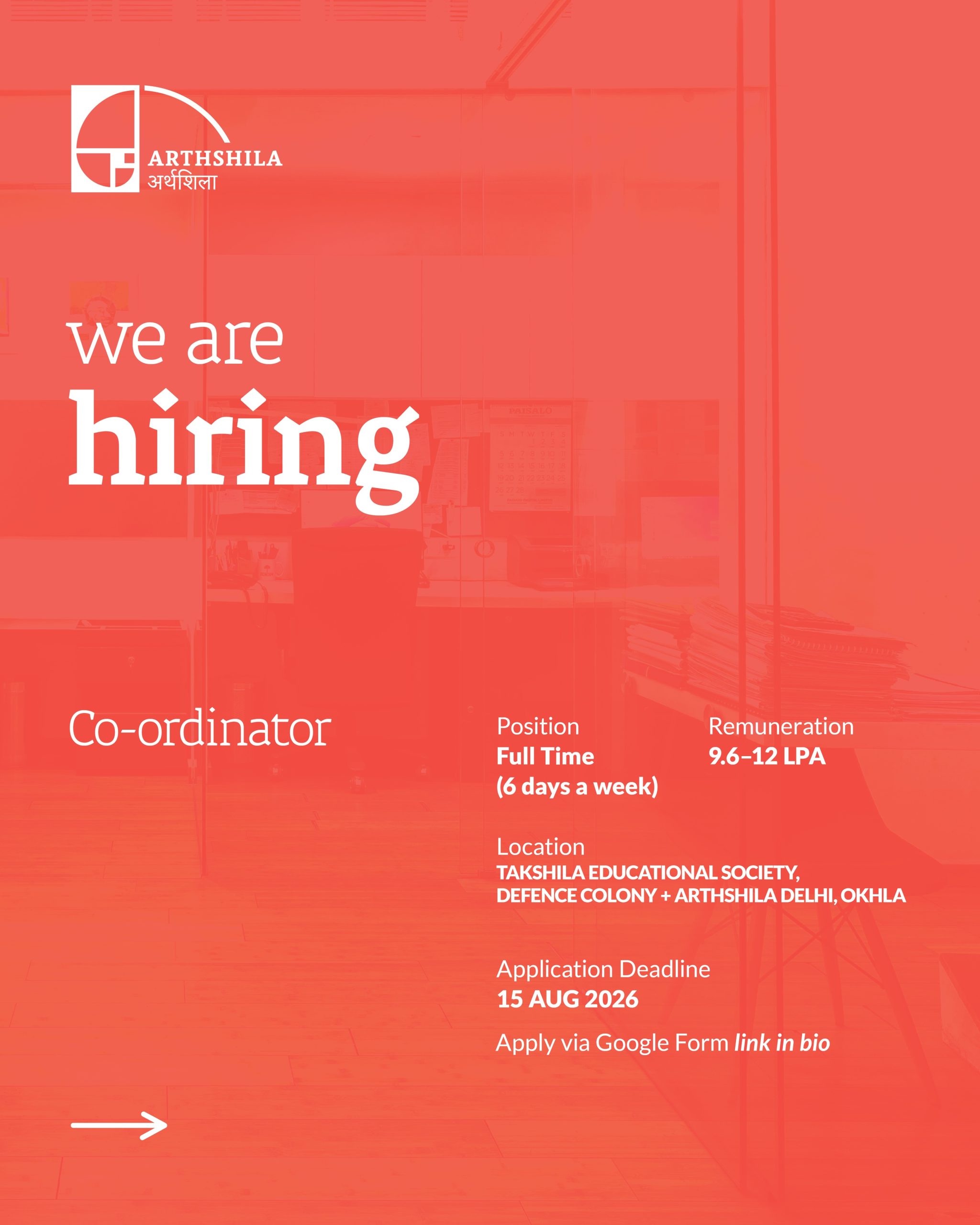Co-ordinator Arthshila